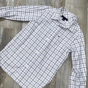Boys Tommy Hilfiger Collared Button Up Plaid Shirt